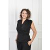 Dámske čierna bezrukávová blúzka 22022