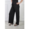 Dlhé dámske široké nohavice čiernej farby 22031