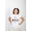 Dámske biele tričko s nápisom "wild" 21856