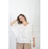 Elegantná biela vyšívaná blúzka 22097