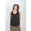 Dámska bezrukávová čierna blúzka s viazaním na chrbte 22098