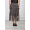 Dlhá dámska tylová sukňa leopardej farby 22026