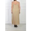 Dlhé bledohnedé šaty so zlatým leskom 21939