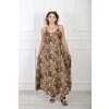Dlhé leopardie šaty na ramienka 21938