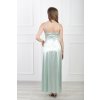 Dámske dlhé hladké mentolové šaty na ramienka  21997