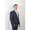 Pánske oblekové sako tmavomodrej farby so zapínaním ma 2 gombíky 21713