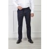 Pánske oblekové nohavice tmavomodrej farby s viazaním 21714