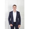 Pánske oblekové jednofarebné sako modrej farby 21715