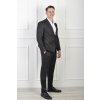 Pánske oblekové sako čiernej farby s jemnou štruktúrou 21705