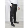 Pánske oblekové nohavice čiernej farby s jemnou štruktúrou 21706