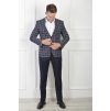 Pánske oblekové kárované sako modro-béžovej farby  21703