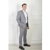 Pánske oblekové nohavice sivej farby s jemnou štruktúrou 21700