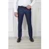 Pánske oblekové nohavice modrej farby s jemnou štruktúrou 21694