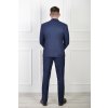 Pánske oblekové nohavice modrej farby s jemnou štruktúrou 21694