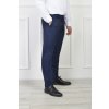 Pánske oblekové nohavice modrej farby s jemnou štruktúrou 21694