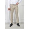 Pánske oblekové nohavice béžovej farby s jemnou štruktúrou 21690