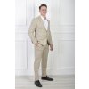 Pánske oblekové nohavice béžovej farby s jemnou štruktúrou 21690