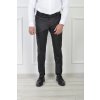 Pánske oblekové nohavice antracitovej farby s jemnou štruktúrou 21682