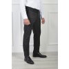Pánske oblekové nohavice antracitovej farby s jemnou štruktúrou 21682