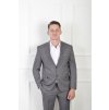 Pánske oblekové štruktúrované sako sivej farby 21679