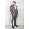 Pánske oblekové štruktúrované sako sivej farby 21679