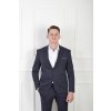 Pánske oblekové sako tmavomodrej farby s veľkými vačkami 22210
