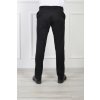 Pánske oblekové nohavice čiernej farby na gumičku 22215