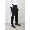 Pánske hladké oblekové nohavice čiernej farby 22217