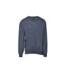 Pánsky modrosivý pulóver s výstrihom do V 22577