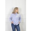 Modro-biela pruhovaná košeľa s čipkovým detailom 22279