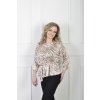 Vzdušná blúzka so zvieracím vzorom a riasením v páse 22832