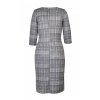 Krátke kárované šaty s dlhým rukávom na bežné nosenie 16555