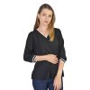 Čierna dámska univerzálna blúzka
