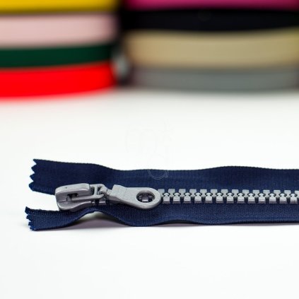 zip kostěný nedělitelný No10 16cm - modrý