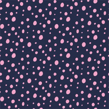 puntíky crazy fluo pink na modré 748804  punto