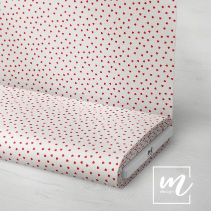 757138 srdíčka mini červené na krémové