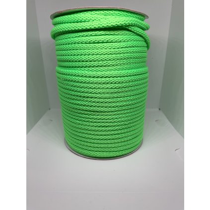šňůrka kulatá 7mm PES zelená neon
