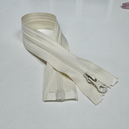 zip kostěný dělitelný 40cm smetanový tmavý