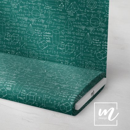 725080 Školní tabule s rovnicemi látka 3 mock up