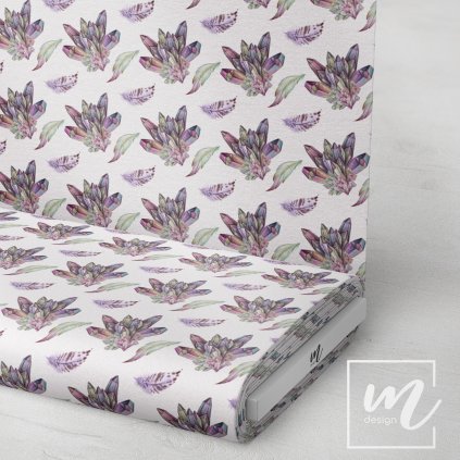 703010 BOHO diamanty na bílé látka 3