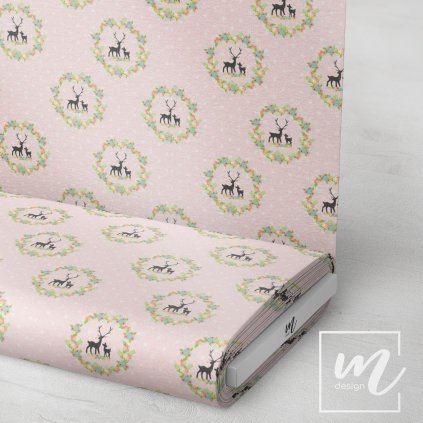 703016 boho jeleni na puntíkaté látka 3