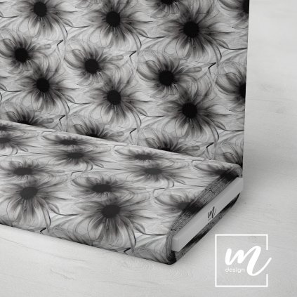 Monochromatické Květy Michelles design látka 3