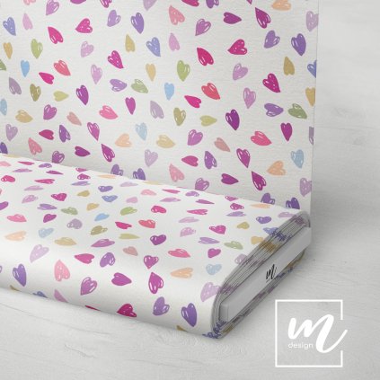 757114 Dynamické pastelové srdíčka látka 3 mock up