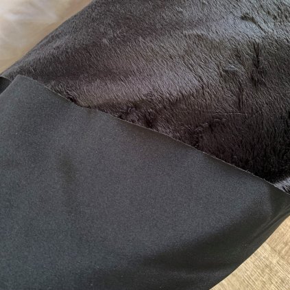 zimní softshell s kožíškem ČERNÝ