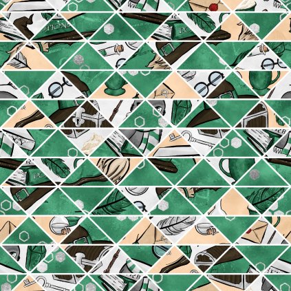 škola čar a kouzel zelená doplňková 723030 (vyberte materiál zimní softshell elastický (šíře 150cm) 280g  10000/10000)