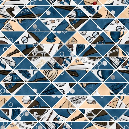 škola čar a kouzel modrá doplňková 723042 (vyberte materiál zimní softshell elastický (šíře 150cm) 280g  10000/10000)