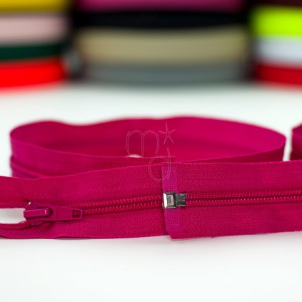 zip spirálový No5 dělitelný 45cm - tmavě růžová 146