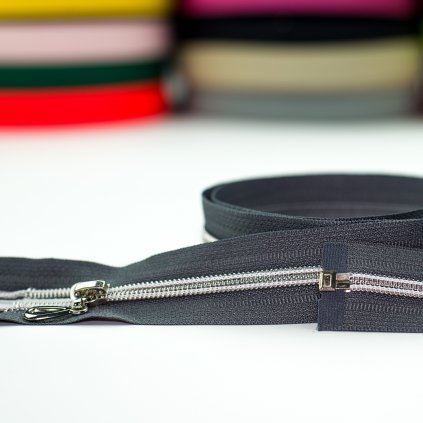 zip spirála stříbrná No5 dělitelný šedá
