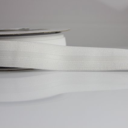 guma plochá 25mm se silikonem bílá (2)
