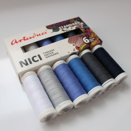 nitě Ariadna sada 6ks JEANS